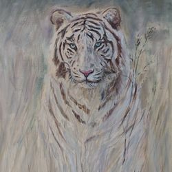 Tiger original oil painting on canvas artwork