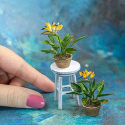 TUTORIAL miniature bird of paradise plant with polymer clay | Dollhouse miniatures | Miniature plant tutorial