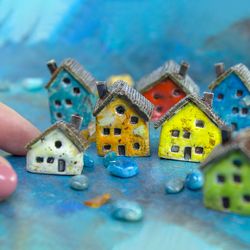 Miniature ceramic houses | Dollhouse miniatures