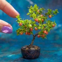 TUTORIAL Miniature apple tree with polymer and air dry clay | Dollhouse miniatures | Miniature plant tutorial