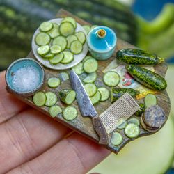 TUTORIAL Miniature zucchini cane with polymer clay | Miniature food tutorial | Dollhouse miniature