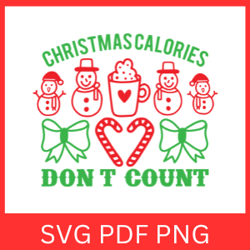 christmas calories don't count svg, funny christmas svg, merry christmas svg, don't count svg, christmas svg quote