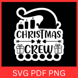 christmas crew svg, christmas lights svg, merry christmas svg, holiday svg, santa crew svg, santa hat svg