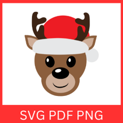 Christmas Deer Svg, Christmas Deer Silhouette, Christmas Svg, Christmas Clipart, Merry Christmas Svg, Reindeer Svg