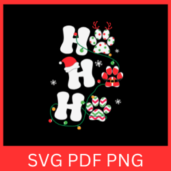 christmas ho ho ho lights svg, christmas svg, ho ho ho svg, santa svg, christmas design, christmas clipart