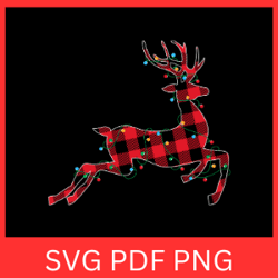Reindeer Lights Svg, Christmas Svg, Reindeer Svg, Light Svg, Merry Christmas Svg, Reindeer Clipart, Cute Reindeer Svg