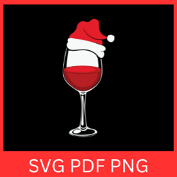 Grinch Svg, Grinch Christmas Svg, Grinch Clipart Files, Wine Glasses Santa Hat SVG, Santa Hat SVG, Christmas SVG