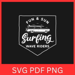 Surfing Wave Riders Svg, Surf Waves Svg, Surf Design Svg, Wave Vector Svg, Surfer Clipart Silhouette