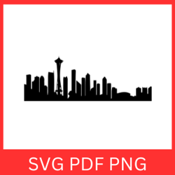 seattle city svg, silhouette svg, seattle skyline svg design, city logo svg, seattle logo svg, seattle skyline vector