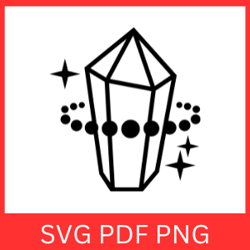 crystal svg, crystal cricut, crystal silhouette, crystals svg, crystal clipart, celestial crystal design