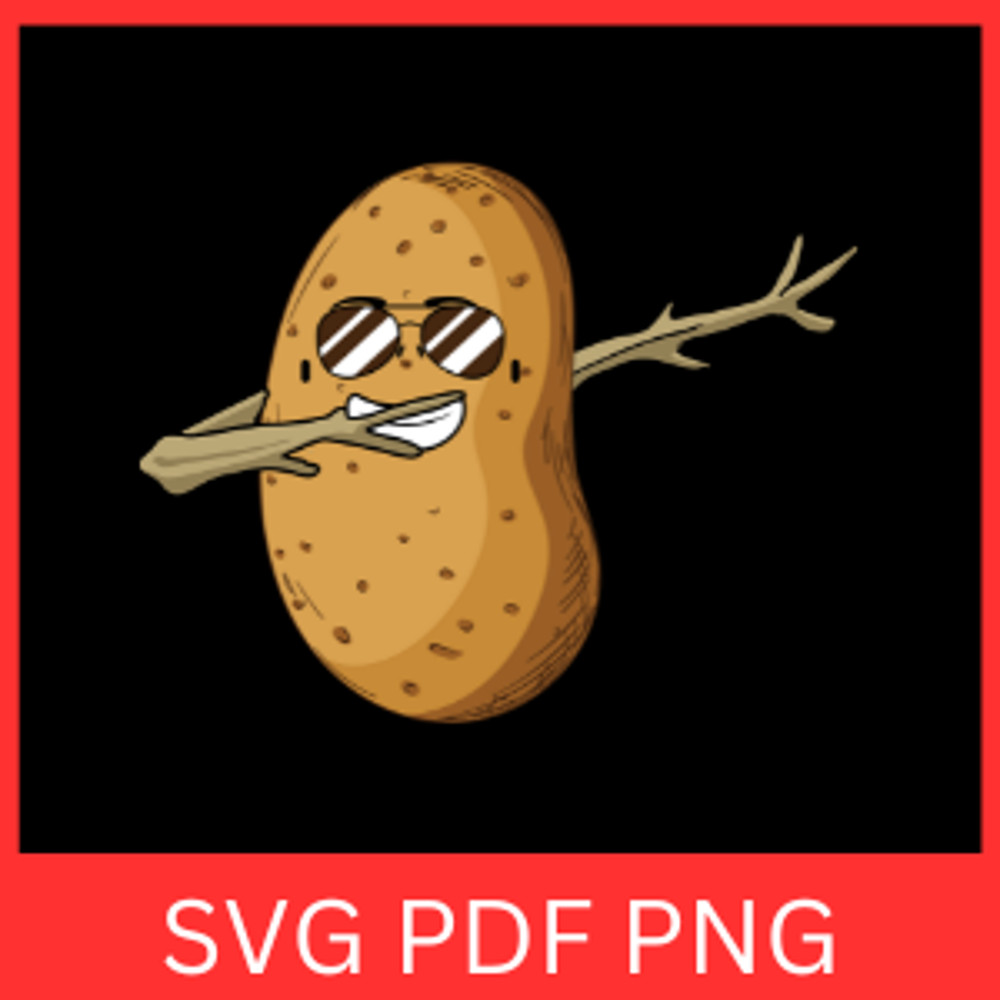 Dabbing Potato Svg Funny Vegan Svg Potato Svg Potato Vegetable Clipart Svg Potato Vector Svg Cute Dabbing Potato 0