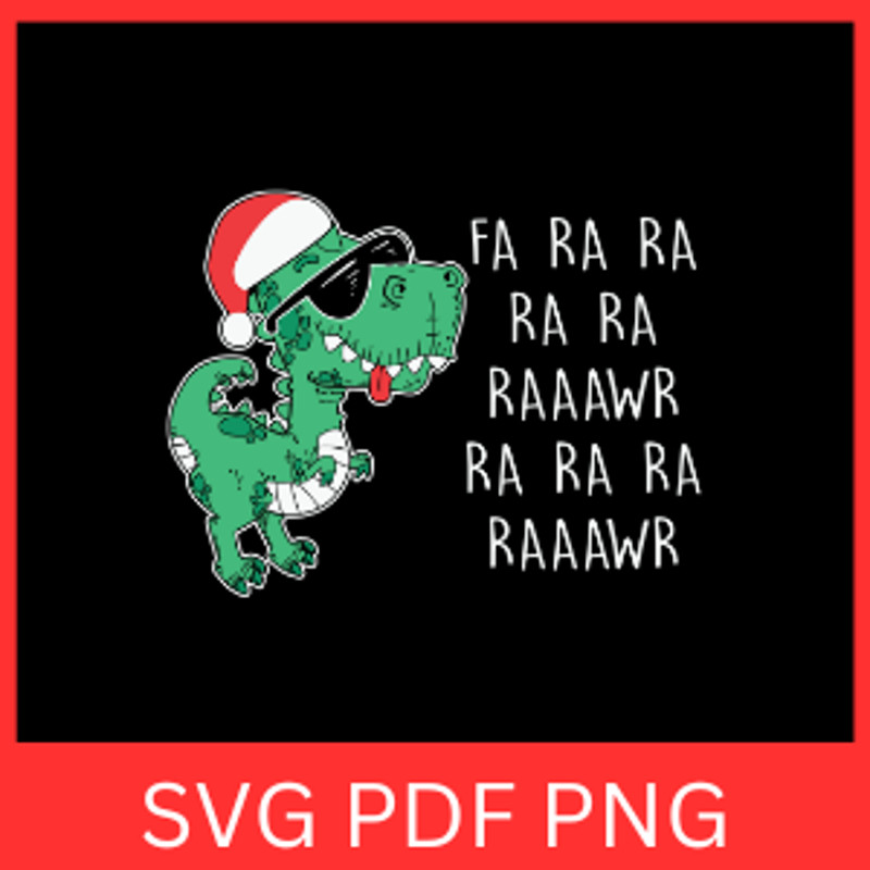 Christmas Tree Rex SVG Funny Dinosaur Svg Fa Ra Rawr Rawr Christmas Svg Funny Christmas Svg Christmas Dinosaur Svg 0