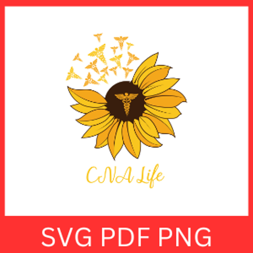 CNA Life Medical Logo Sunflower Svg Cna Life Svg Medical Svg Nursing Svg CNA Svg Sunflower Svg Cna  0