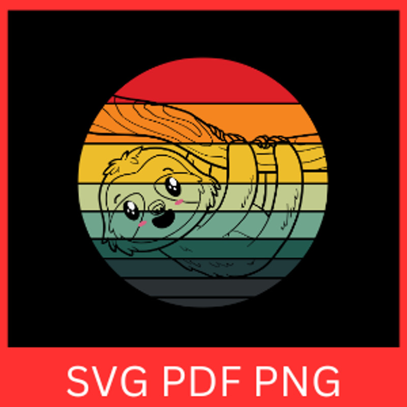 Funny Sloth Svg Animal Design Cute Design Svg Cute Hanging Sloth Svg Lazy Sloth Svg Sloth Vector Sv 0