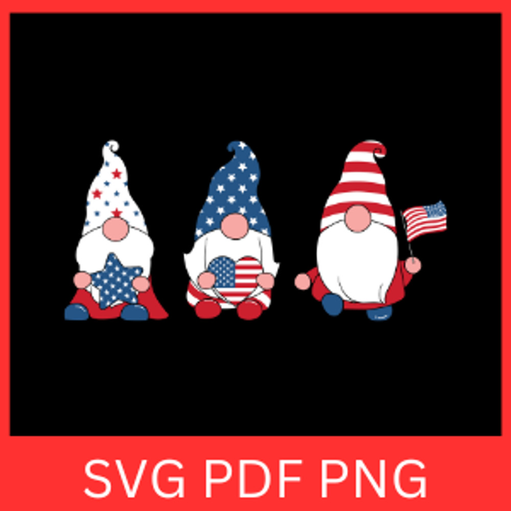 4th Of July Gnome SVG Independence Day Svg Patriotic Gnomes Clipart Svg American USA Stars Svg Amer 0