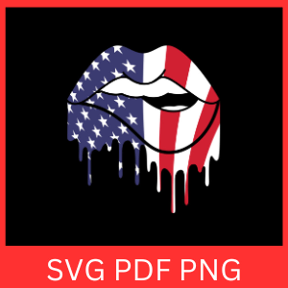 USA Lips SVG American Lips SVG Usa Flag Lips Svg 4th Of July Lips Svg Flag Lips Svg Lips American F 0