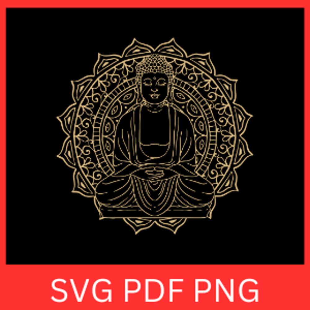 Mandala Buddha Namaste Svg Spiritual Svg Meditation Svg Mandala Buddha Clipart Svg Yoga Svg Buddha 0
