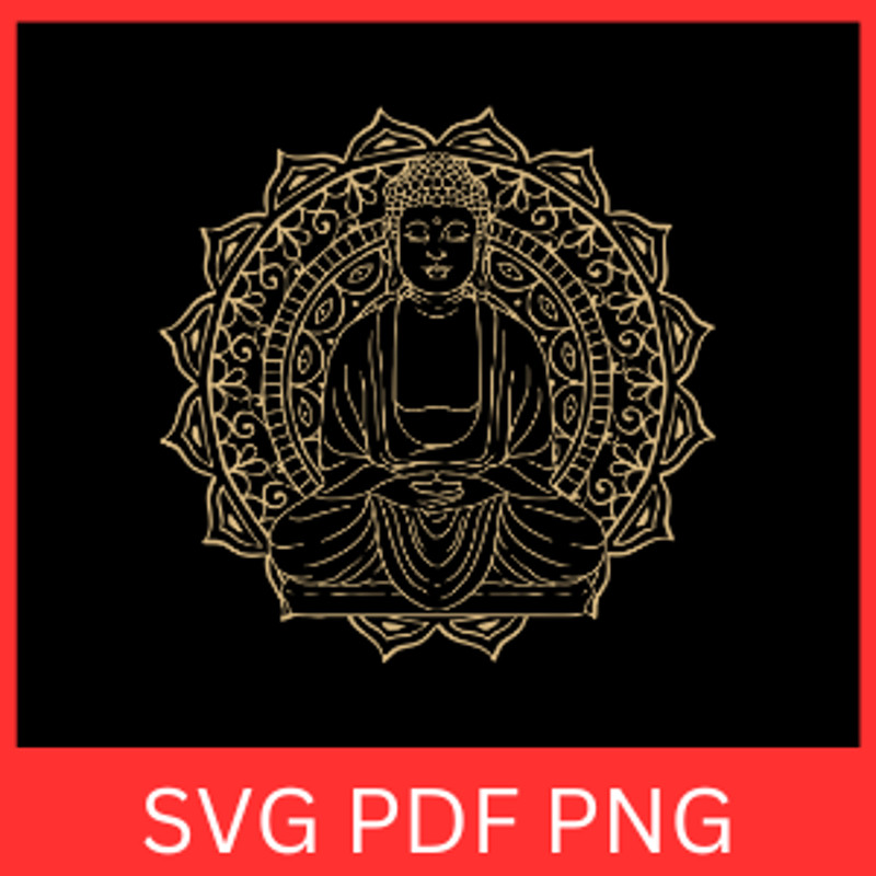 Mandala Buddha Namaste Svg Spiritual Svg Meditation Svg Mandala Buddha Clipart Svg Yoga Svg Buddha 0