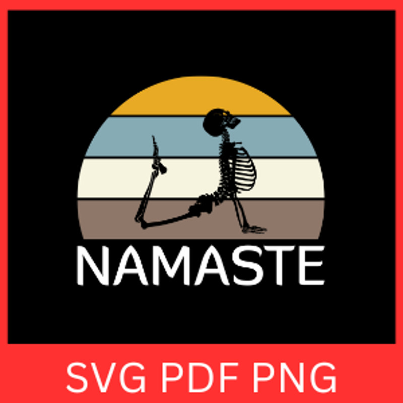 Skeleton Namaste Svg Yoga Skeleton SVG Skeleton Svg Skeleton Yoga Clipart Svg Funny Skull Yoga Pose 0
