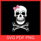 Cute Pretty Pink Skull Crossbones Svg Girly Skull Svg Skull Vector Svg Girl Halloween Svg Skull Wit 0