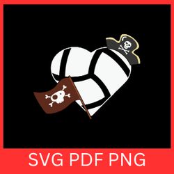 pirate hat heart volleyball svg, volleyball heart svg, volleyball svg,pirate hat svg, pirate clipart svg,pirate flag svg