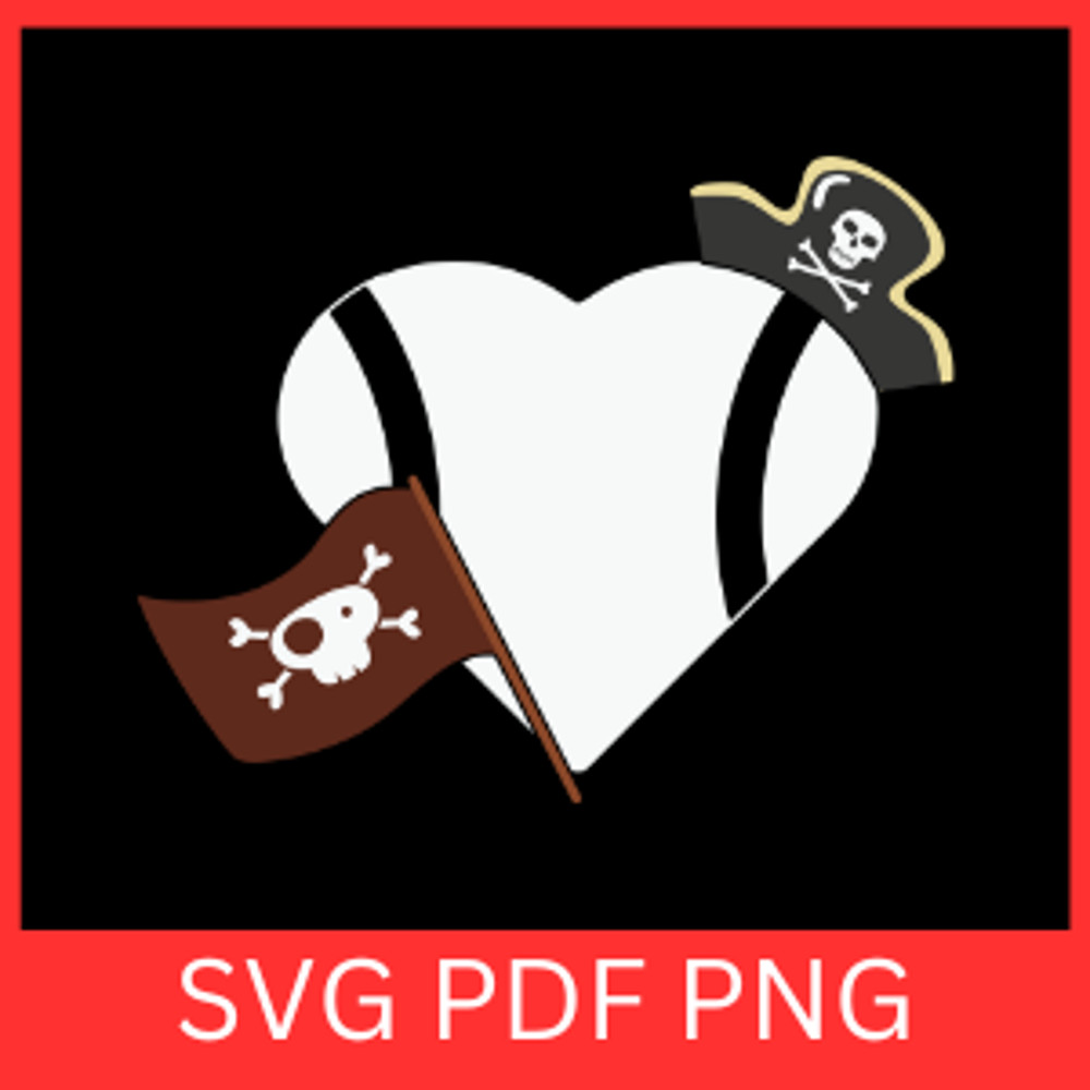 Pirate Heart Volley Ball Svg Pirate Hat Skull Svg Halloween Skull Svg Volleyball Svg Pirate Flag SV 0