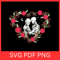 Skull Floral Heart SVG Skeleton In A Heart With Roses Svg Floral Heart SVG Skeleton Valentines Svg  0