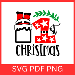 1st christmas svg, baby 1st christmas svg, baby christmas svg, kids christmas svg, christmas svg, merry christmas png