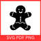 Gingerbread Man Svg Christmas Gingerbread Man Clipart Svg Gingerbread PNG Christmas Baking Svg 0