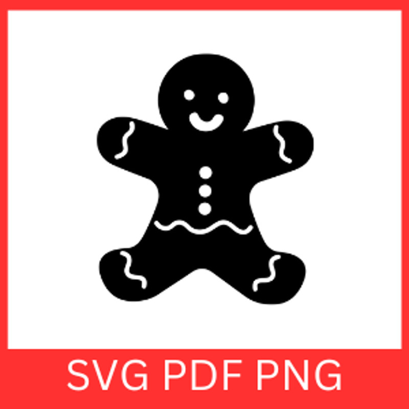 Gingerbread Man Svg Christmas Gingerbread Man Clipart Svg Gingerbread PNG Christmas Baking Svg 0