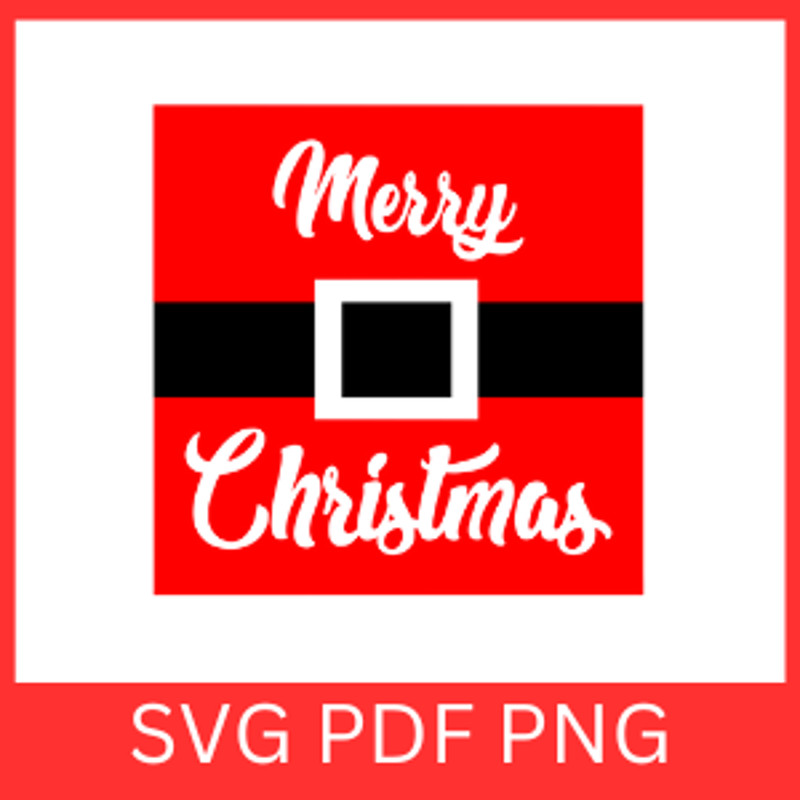 Merry Christmas SVG Christmas Sign SVG Santa Belt SVG Merry Christmas Sign Winter Design Christmas  0