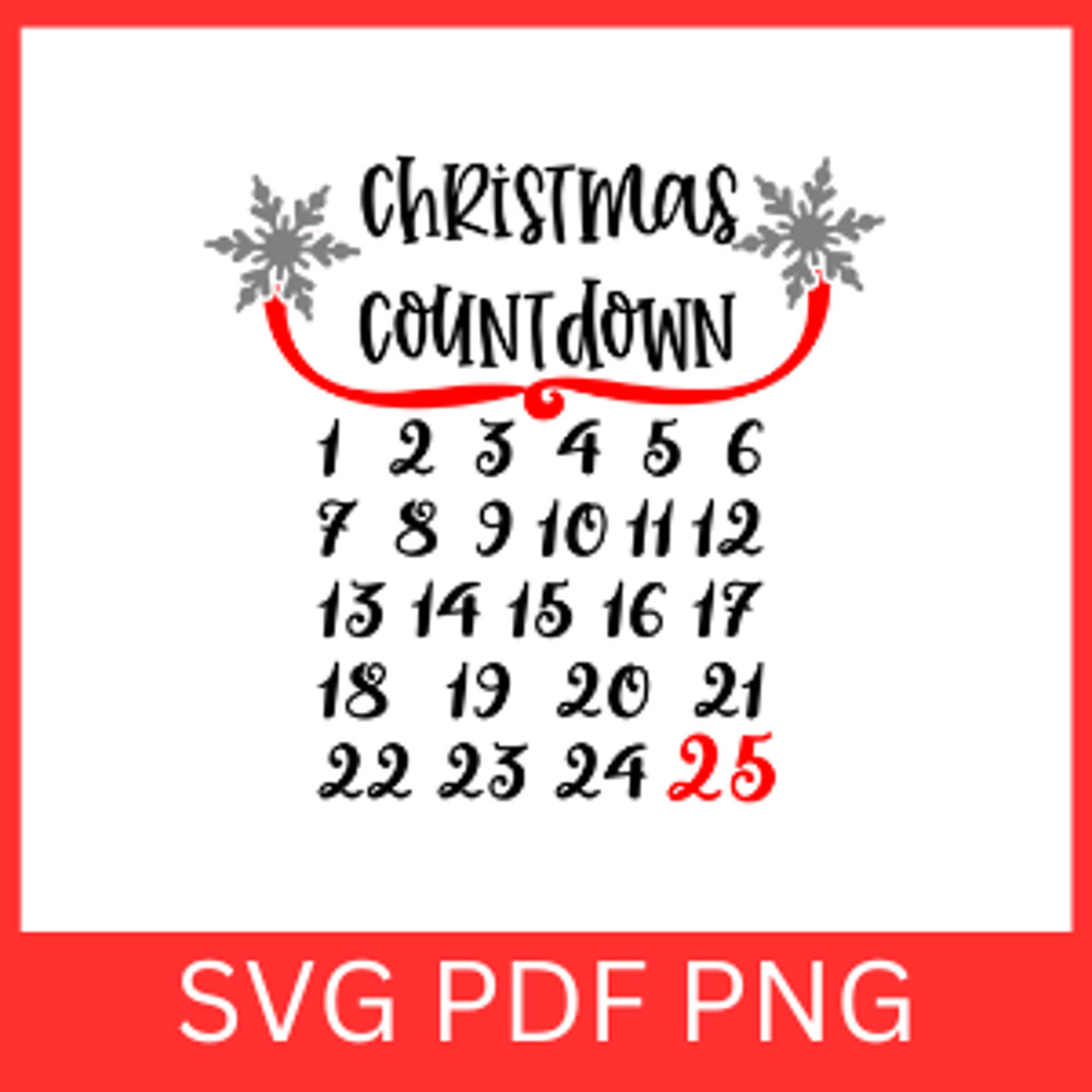 Christmas Countdown Svg Christmas Svg Holiday SvgAdvent Calendar SVGNativity Christmas Scene SvgChr 0