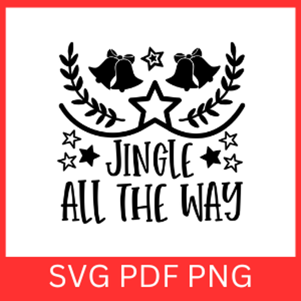 Jingle All The Way SVG Jingle Bells SVG Christmas SVGHappy Holidays Funny Christmas Svg Retro Chris 0