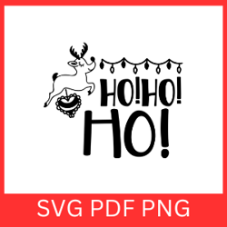 ho ho ho svg, retro christmas svg, christmas quotes svg, merry christmas svg, reindeer svg, christmas lights svg