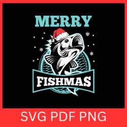merry fishmas svg, christmas fish svg, fishing lover svg, merry fishmas svg, christmas fishing svg, christmas svg