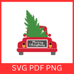 christmas truck with pine tree svg, christmas pine tree svg, old pick up truck svg, farm truck svg, christmas svg, truck