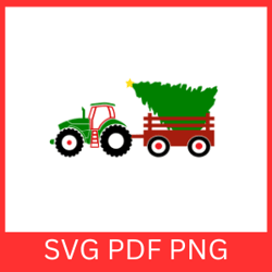 tractor farm christmas svg, tractor svg, christmas svg farm tractor svg, christmas tree svg, tractor clipart svg