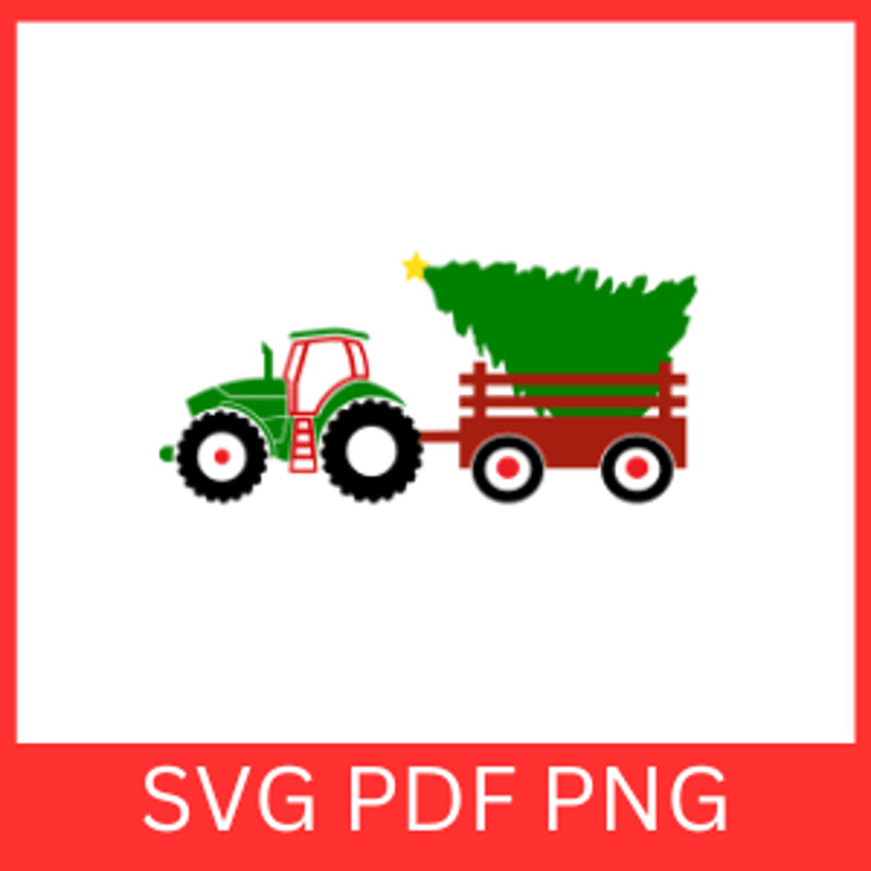 Tractor Farm Christmas Svg Tractor Svg Christmas Svg Farm Tractor Svg Christmas Tree Svg Tractor Cl 0