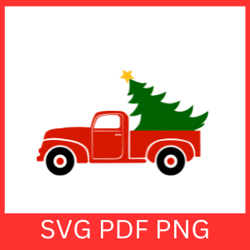 christmas tree truck clip art svg, christmas truck & tree svg, farm truck svg, christmas svg, christmas tree svg, truck