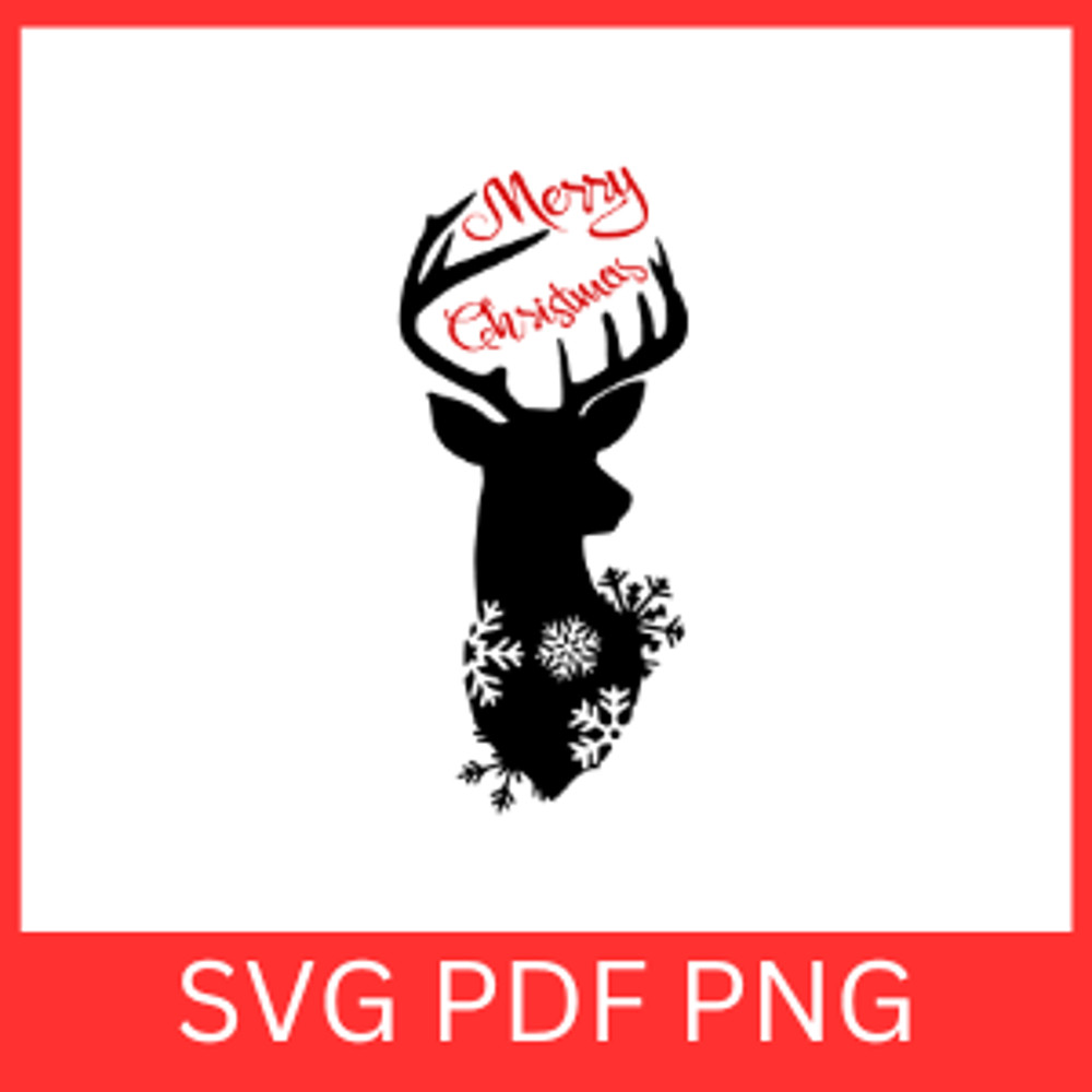 Merry Christmas Svg Reindeer SVG PNG Reindeer Face Svg Funny Reindeer Christmas Clip Art SvgChristm 0