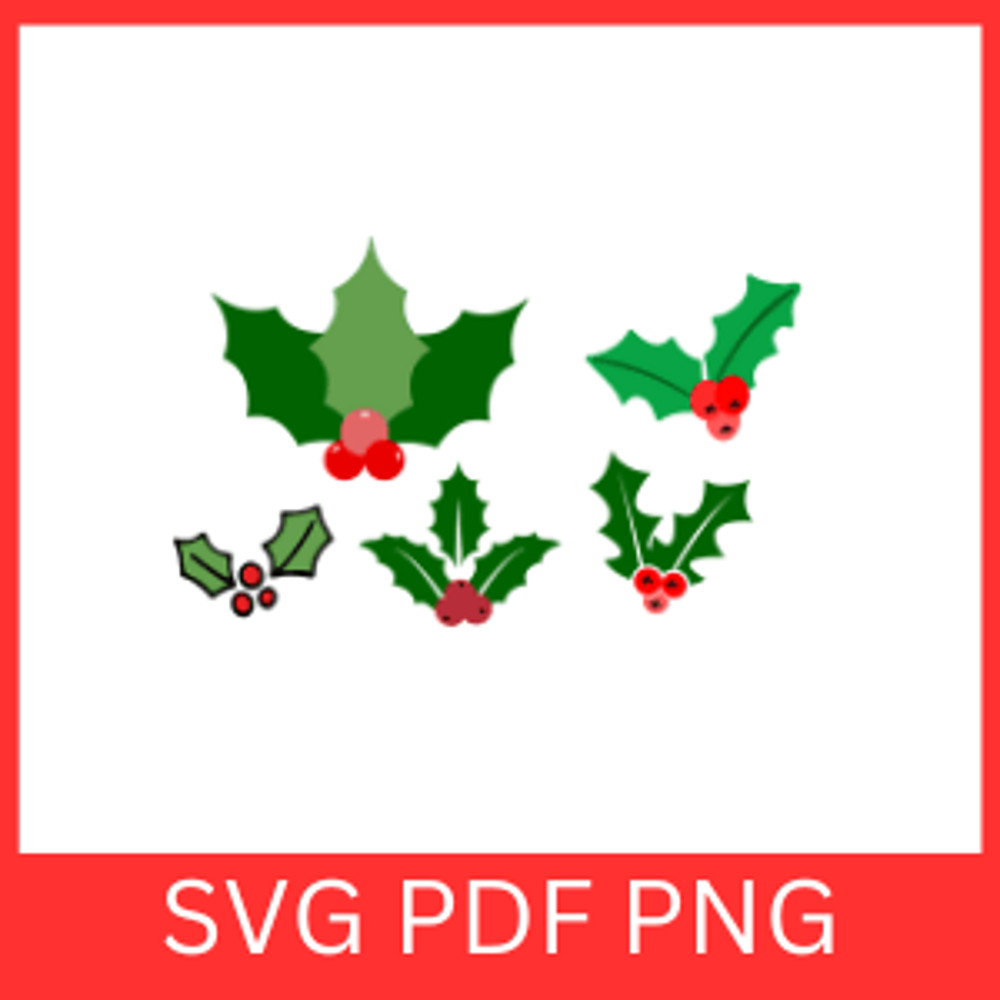 CHRISTMAS MISTLETOE SVG Mistletoe Clipart Svg Mistletoe Svg Christmas Holly Svg Winter Holly Berry 0