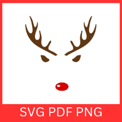 christmas deer antlers svg vector, reindeer antlers svg, deer antlers svg, antlers vector,cute reindeer svg, deer svg