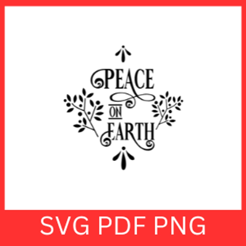 Peace On Earth SvgPeace Svg Peace For Christmas Svg Christmas Bauble Svg Christmas Text Svg Earth S 0