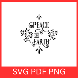 peace on earth svg, peace svg, peace for christmas svg, christmas bauble svg, christmas text svg, earth svg