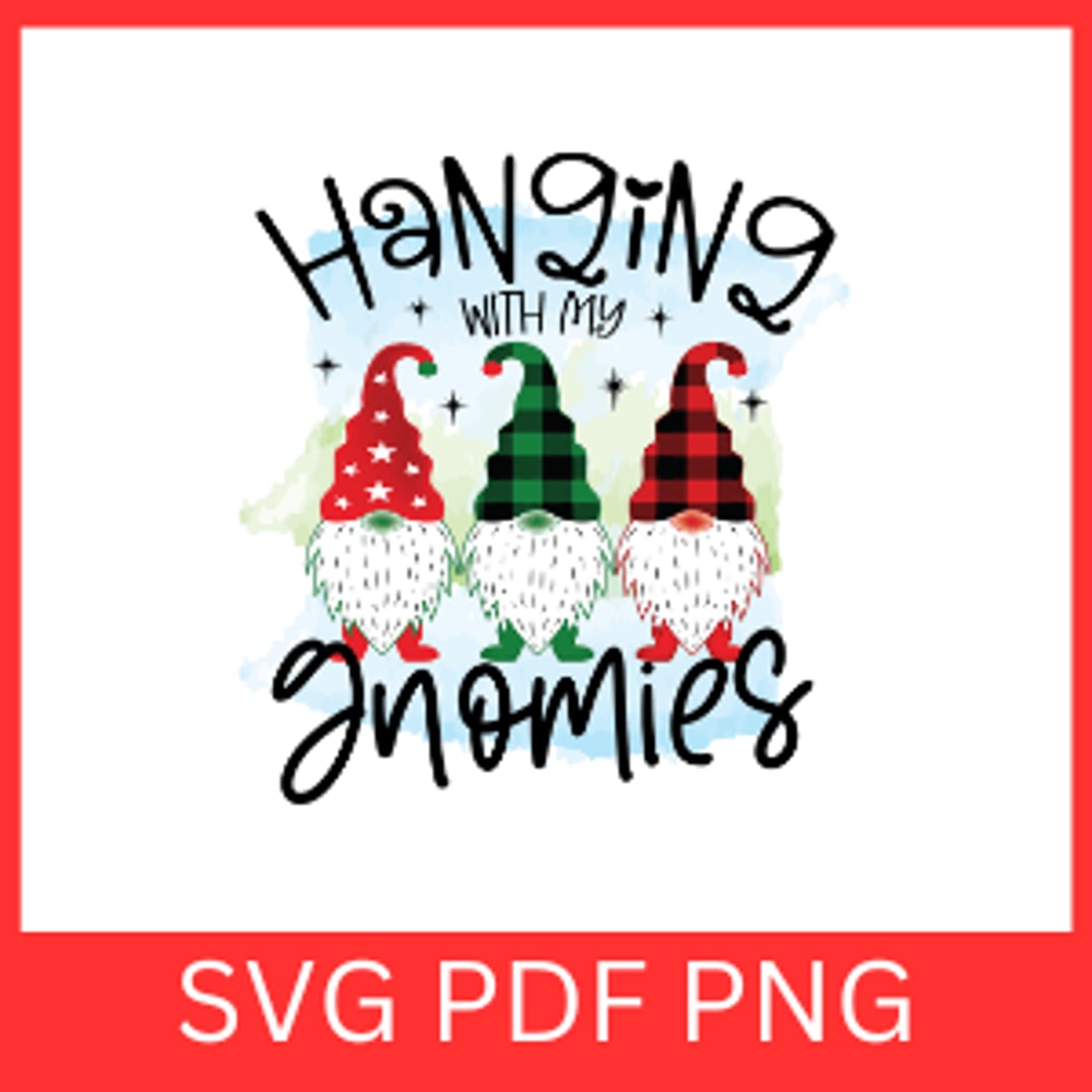 Hanging With My Gnomies SvgChristmas Gnome SVG Christmas With My Gnomies Svg Christmas SVG Gnome Sv 0