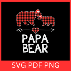 papa bear svg, papa svg, fathers day svg, papa design svg,dad bear svg,daddy svg, bear papa svg,santa hat svg,love svg