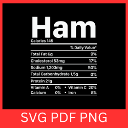 ham nutrition svg,ham nutrition facts svg, ham svg, food svg,thanksgiving svg, nutrition facts svg,camping facts clipart
