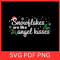 SnowFlakes Are Like Angel Kisses Svg Snowflake Svg Design Winter SVG Blizzard Svg Christmas SvgHoli 0