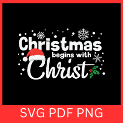 christmas begins with christ svg,christian holiday jesus svg, religious svg,christ jesus christmas svg, joy svg, christ