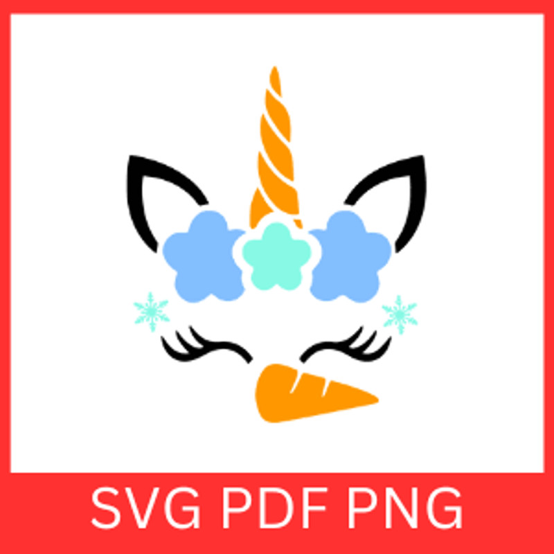 Unicorn Snowman Svg Christmas Svg Unicorn Svg Unicorn Eyelashes SVGMagical Unicorn SVGUnicorn Head 0